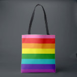 Pridet Retro Rainbow Tygkasse<br><div class="desc">Retro inspirerade regnbåge rand inspirerad av den ursprungliga utformningen av pridet flagga av gylberts baker,  inklusive rosa och turkos.</div>