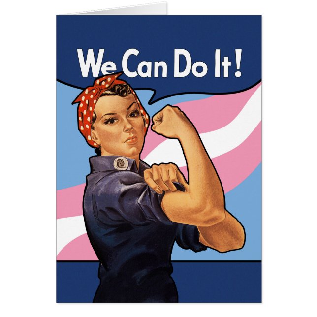 Pridet Rosie Transgender Hälsningskort (Framsidan)