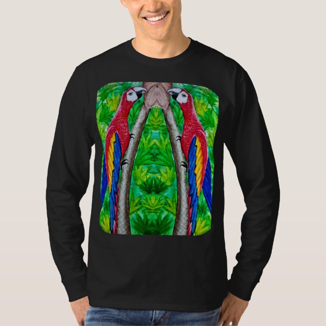 Pridet scarlet Macaw T Shirt (Framsida)
