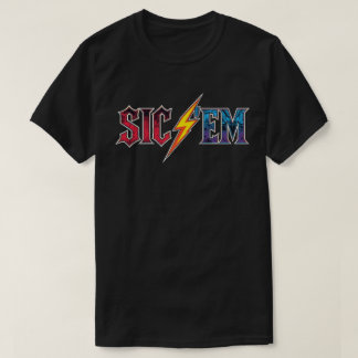Pridet Sic'Em Go Dawgs Highschool Football och Fan T Shirt