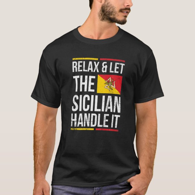 Pridet Sicilien för en stolt siciliansk T Shirt (Framsida)