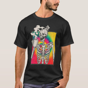 Pridet Skeleton Drinking Coffee Lgbt Q Transgender T Shirt