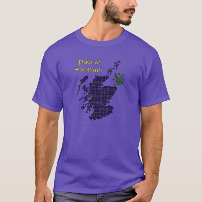 Pridet Skottland Tartan T Shirt (Framsida)