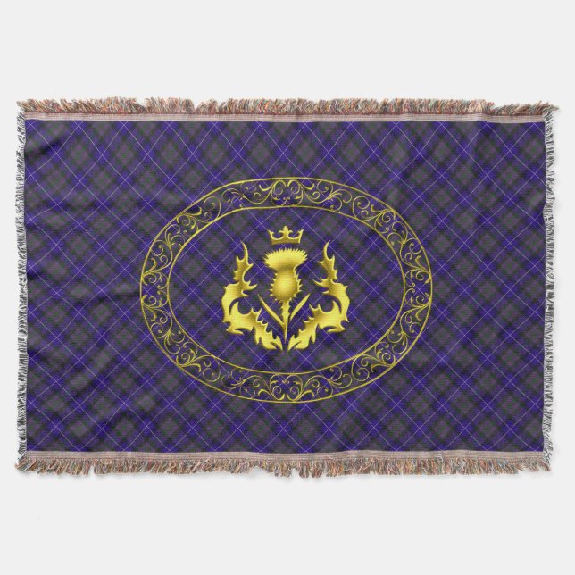 Pridet Skottland Tartan Throw Blanket Filt (Framsidan)