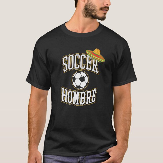 Pridet Soccer Hombre Mexico Soccer Futbol Sombrero T Shirt (Framsida)