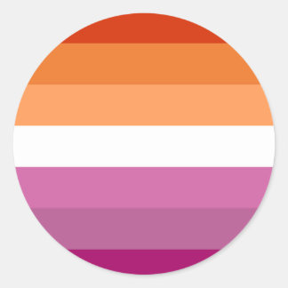 Pridet Solnedgång för Flagga i hbt-Lesbisk Runt Klistermärke