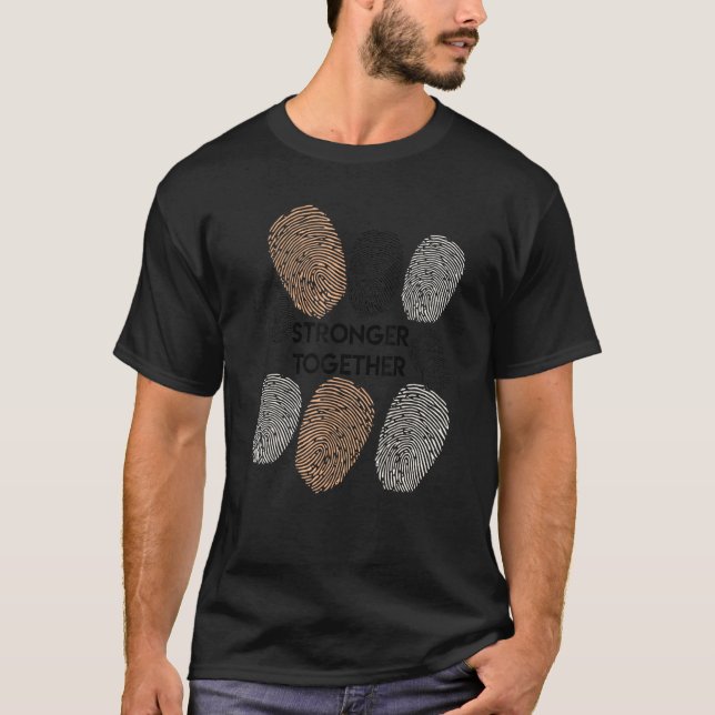 Pridet Stronger Melanin Blm Equality Black T Shirt (Framsida)