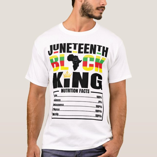 Pridet Svart Kung Melanin Fars dag T Shirt (Framsida)