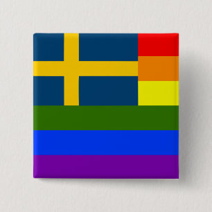PRIDET SWISS LGBT RAINBOW FLAGGA KNAPP