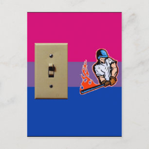 pridet "Switch Hitter" Bisexual Vykort