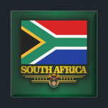 Pridet SydAfrika Magnet<br><div class="desc">Flagga i södra Afrikan</div>