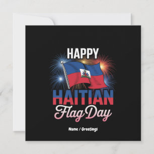 Pridet T-Shirt, Lycklig Haitis Flagga Day Inbjudningar