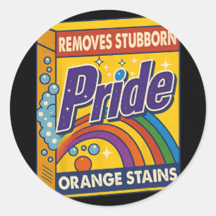 Pridet Ta bort stinkande Orangar för att ta bort t Runt Klistermärke
