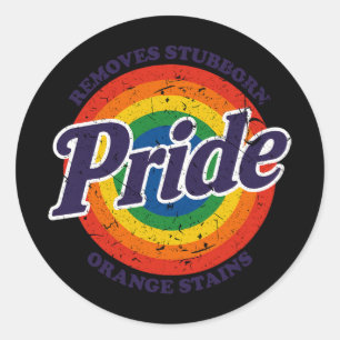Pridet Ta bort stinkande Orangar för att ta bort t Runt Klistermärke