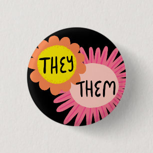 PRIDET "THEY" / "THEM Pronouns Flowers" Knapp