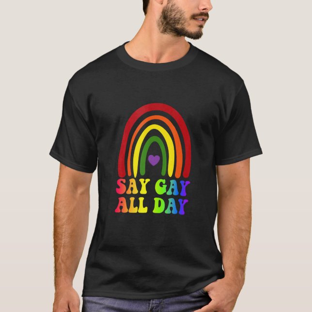 Pridet Transgender Rainbow T Shirt (Framsida)