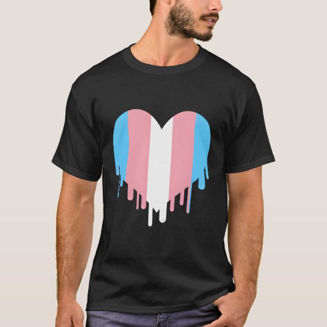 Pridet Transgenus Heart Trans T Shirt (Framsida)