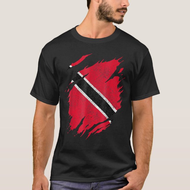Pridet Trinidad & Tobago Trinidadian Flagga Caribb T Shirt (Framsida)