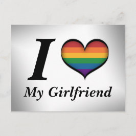 Pridet Typografi av min flickvän Lesbisk Vykort
