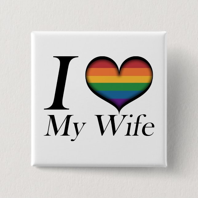 Pridet Typografi av min fru Lesbisk Knapp (Framsida)
