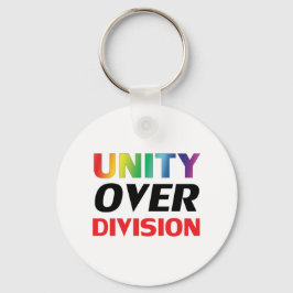 pridet "Unity over Division", lgbtq, lgbt-regnbåge Nyckelring