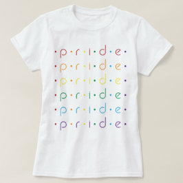 Pridet upprepat 6 gånger i Regnbåge HBT-Färg T Shirt