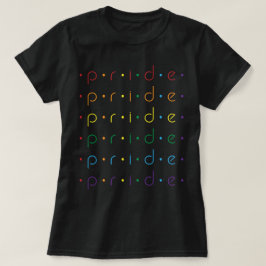 Pridet upprepat 6 gånger i Regnbåge HBT-Färg T Shirt