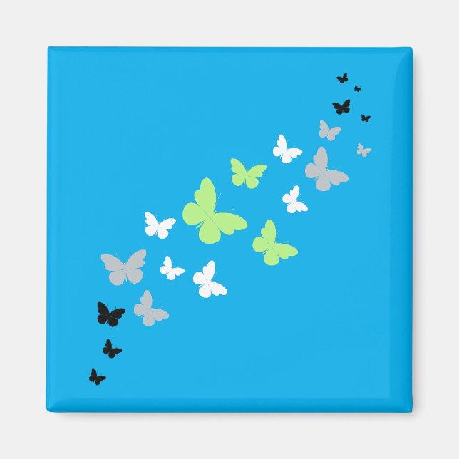 Pridet Vacker Butterfly Agender Magnet (Framsidan)