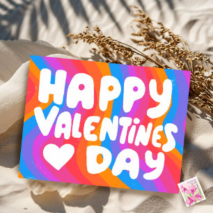Pridet Valentine Bubble Brev Rainbow Rand Vykort