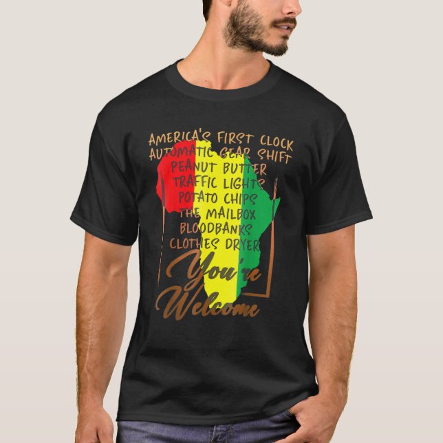 Pridet "Välkomsthändelse i svart historia" i Afrik T Shirt (Framsida)