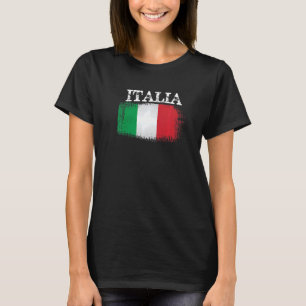 Pridet vintage italiensk Italien Flagga T Shirt