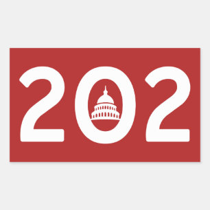 Pridet Washington D.C. Rektangulärt Klistermärke