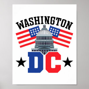 Pridet Washington Dc Huvudstad Backe Amerikanska F Poster