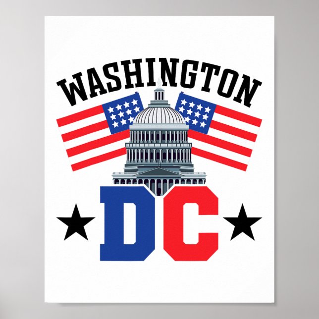 Pridet Washington Dc Huvudstad Backe Amerikanska F Poster (Framsidan)