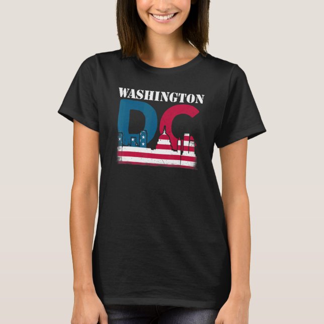 Pridet Washington Dc Huvudstad Backe Amerikanska F T Shirt (Framsida)