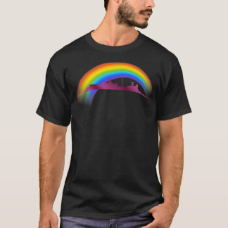 Pridet Washington DC Skyline Premium för HBT-kvart T Shirt