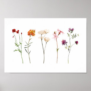Pridet Wildblomma Lesbisk Wall Art Poster