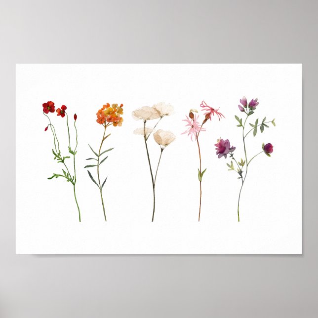 Pridet Wildblomma Lesbisk Wall Art Poster (Framsidan)