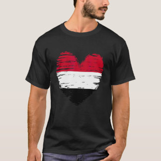 Pridet Yemen Heart Yemeni Flagga Yemeni T Shirt