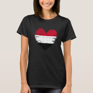 Pridet Yemen Heart Yemeni Flagga Yemeni T Shirt