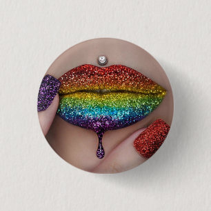 Pridets brickor - Lesbisken för regnbågsLipstick Knapp