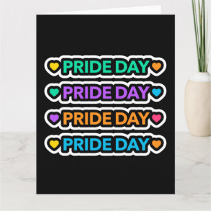 Pridets dag. HBT+Pride. Regnbåge hjärtat. Kort
