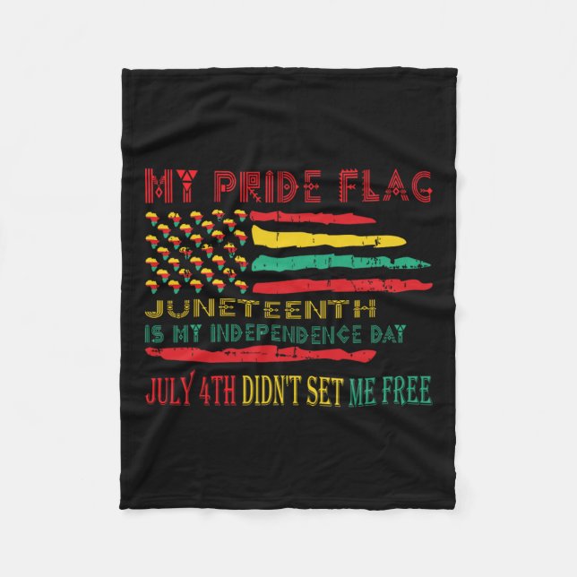 Pridets Flagga är mitt Independence day Fleecefilt (Framsidan)