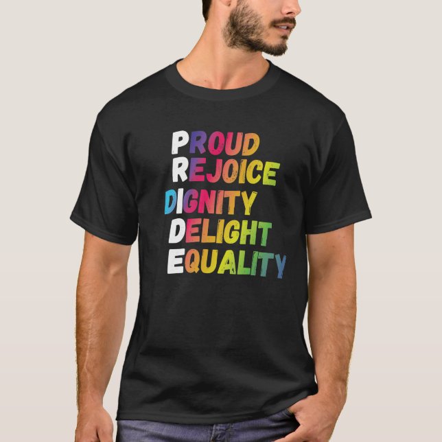 PRIDETS förkortning T Shirt (Framsida)