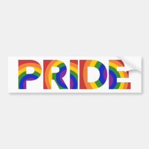 Pridets geometriska regnbågstext bildekal