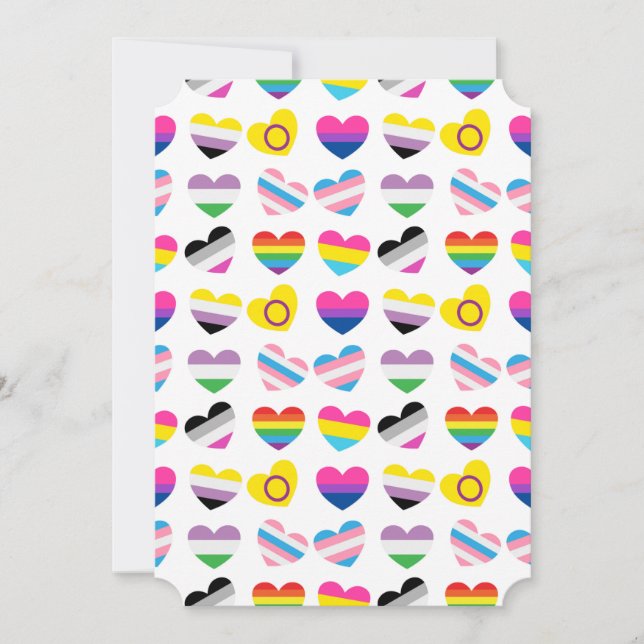 Pridets hälsningar - kort för platta hälsningar (Framsida)