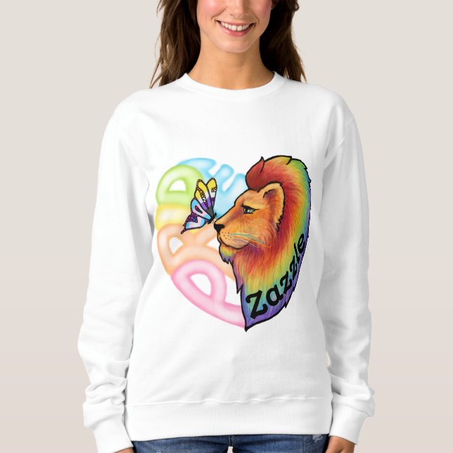Pridets hjärta: Zazzle Lejon/Butterfly Firande T Shirt (Framsida)