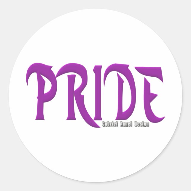 Pridets Logotyp Runt Klistermärke (Framsida)