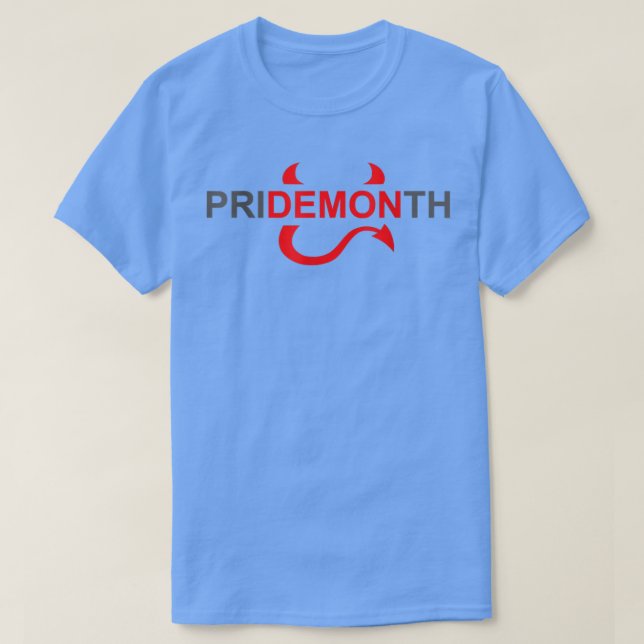 Pridets månatliga demon,Gay pride HBT-medvetenhet  T Shirt (Design framsida)