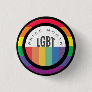 Pridets månatliga HBT-teknik med regnbågstema Knapp